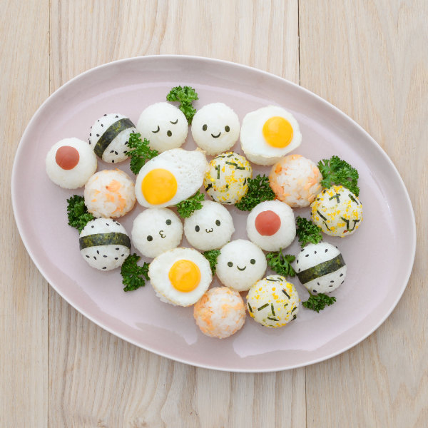 おにぎり型 お弁当グッズ 海苔パンチ 手まりこむすびmini×2 ( おむすび型 オニギリ型 まんまるおにぎり 押し型 デコ弁 手まり寿司 海苔型 ひと口サイズ ひとくちサイズ 丸い 型 ミニ )