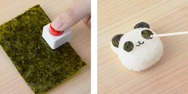 おにぎり型 お弁当グッズ 海苔カッター パンダのこむすび動物園 ( おむすび型 動物 どうぶつ アニマル 押し型 ひと口サイズ デコ弁 時短料理 海苔パンチ 海苔型 海苔パーツ ちいさいお握り 一口サイズ 簡単 )