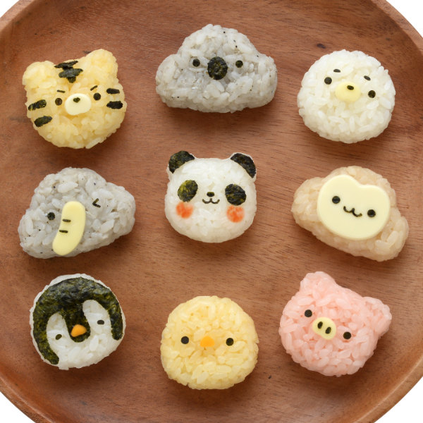 おにぎり型 お弁当グッズ 海苔カッター パンダのこむすび動物園 ( おむすび型 動物 どうぶつ アニマル 押し型 ひと口サイズ デコ弁 時短料理 海苔パンチ 海苔型 海苔パーツ ちいさいお握り 一口サイズ 簡単 )