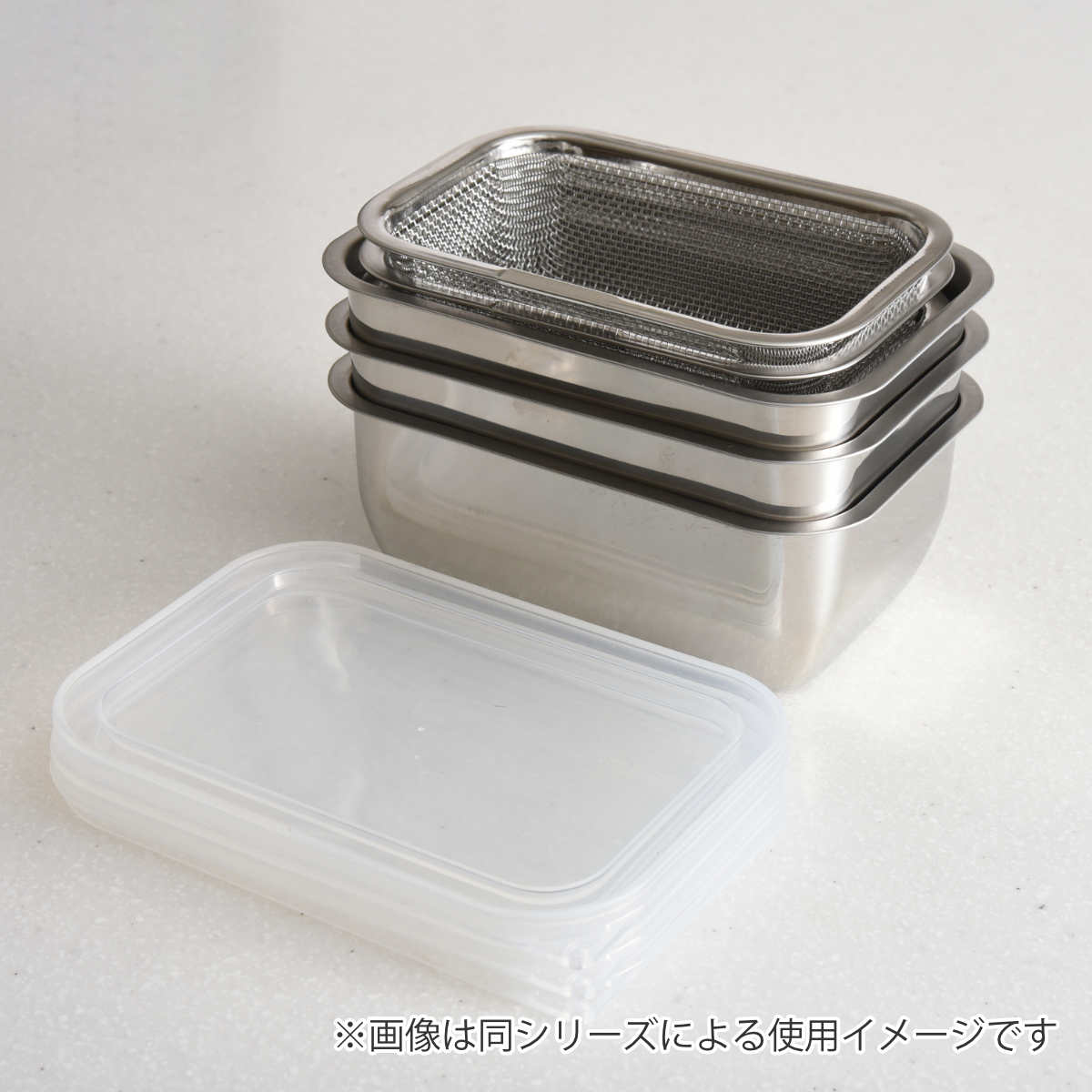 お料理はかどる蓋付き角バット 1/1サイズ 角型 ステンレス 日本製 ( キッチン バット 浅型 蓋付き セット 料理 調理 ケース 18-8ステンレス 角バット ステンレスバット 大きい 浅型バット 蓋 使いやすい 丈夫 )