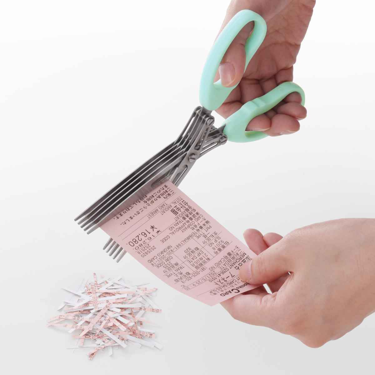 秘密を守りきります! ライト ( シュレッダーばさみ シュレッダーバサミ はさみ型シュレッダー 5枚刃 軽量 コンパクト 裁断 封筒 明細書 レシート 個人情報保護 プライバシー保護 防犯 便利グッズ )