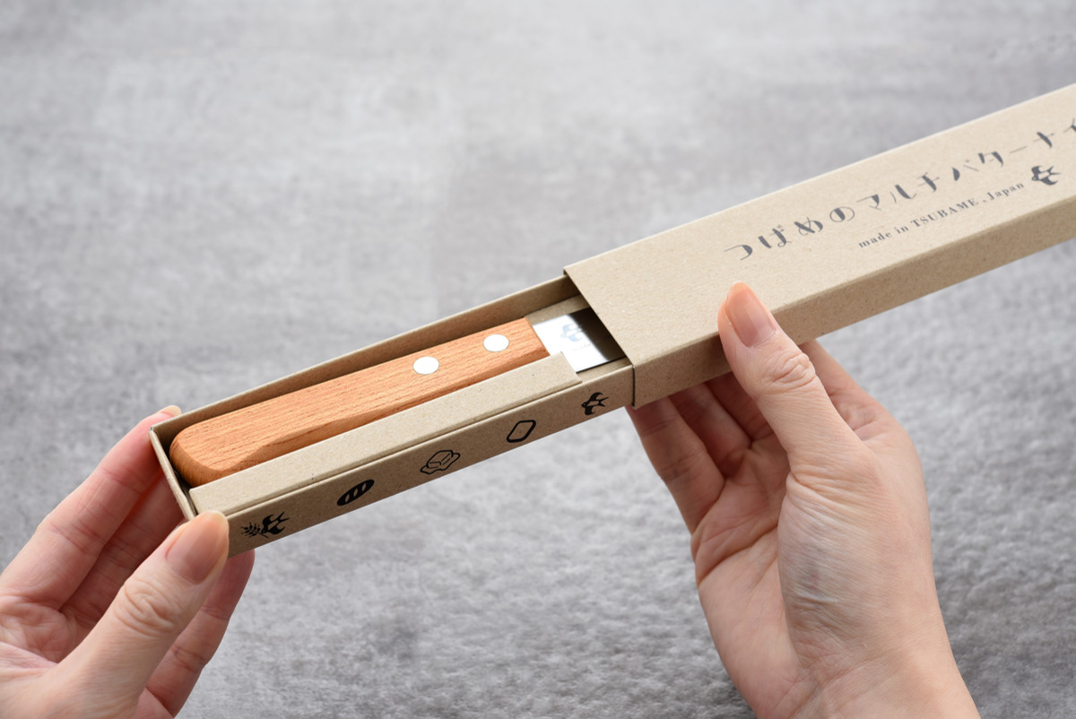 バターナイフ つばめのマルチバターナイフ 日本製 ( テーブルナイフ 卓上ナイフ スプレッドナイフ バター ナイフ パン ブレッド ジャム マルチナイフ 朝食 トースト 木柄 )