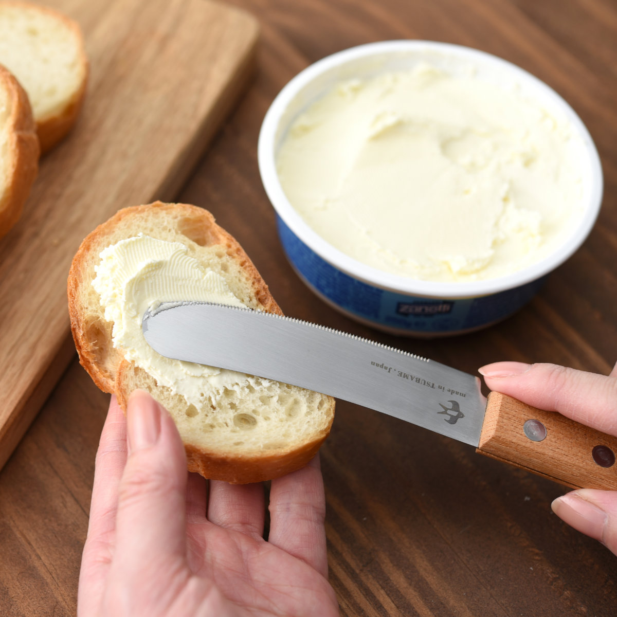 バターナイフ つばめのマルチバターナイフ 日本製 ( テーブルナイフ 卓上ナイフ スプレッドナイフ バター ナイフ パン ブレッド ジャム マルチナイフ 朝食 トースト 木柄 )