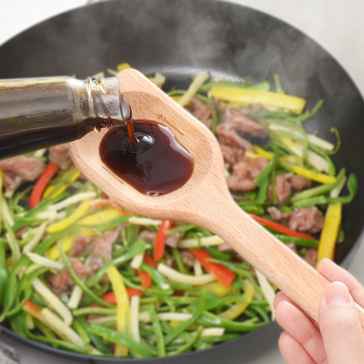 木べら メモリ付き 計量 計ってよそえる ぬくもり木べら 日本製 逸品物創 （ へら ターナー 天然木 木製 木製へら 炒めへら 目盛り付き ヘラ 量れる 計量スプーン 大さじ 小さじ キッチンツール ）