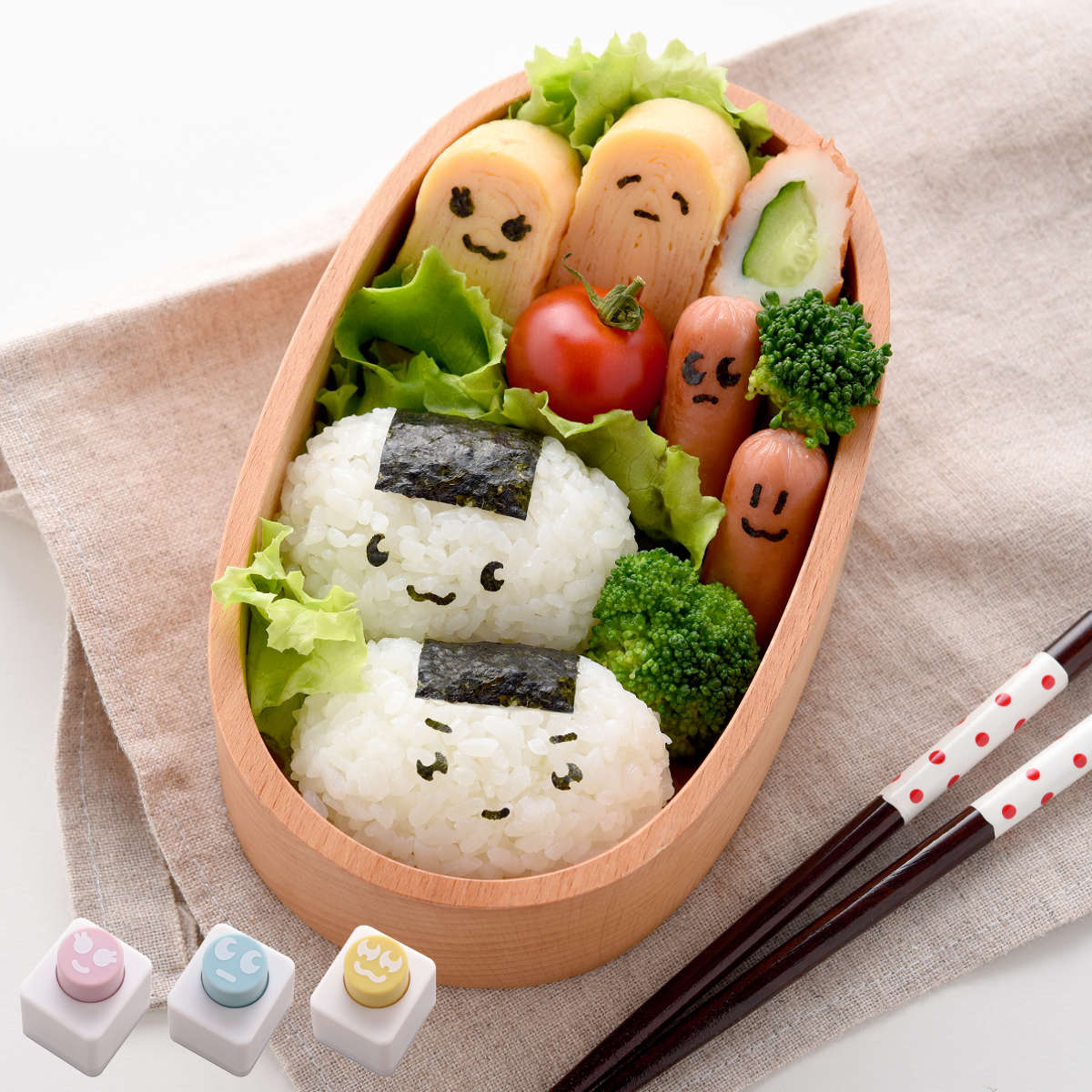 のりパンチ にこにこパンチmini×2キュート （ キャラ弁 お弁当グッズ デコ弁 海苔パーツ デコレーション のり抜き型 パンチ 顔パーツ 海苔 のり 海苔型 パーツ 簡単 表情 ）