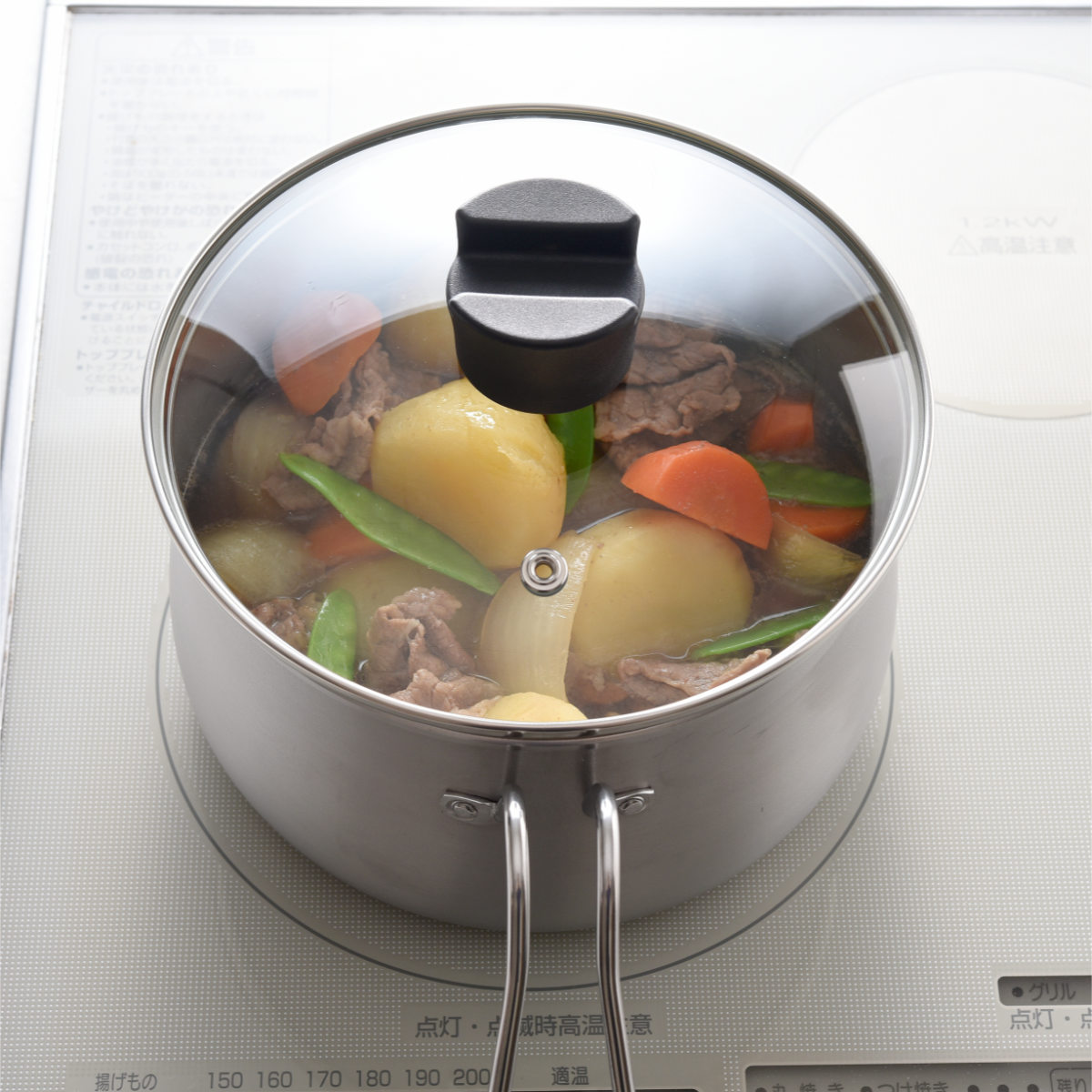 マルチポット 18cm IH対応 ステンレス製 逸品物創 ( ガス火対応 片手鍋 天ぷら鍋 片口鍋 ガラス蓋 ソースパン オール熱源対応 燕三条 2.9L 18センチ ステンレス鍋 片手なべ ケトル 揚げ鍋 万能 マルチ )