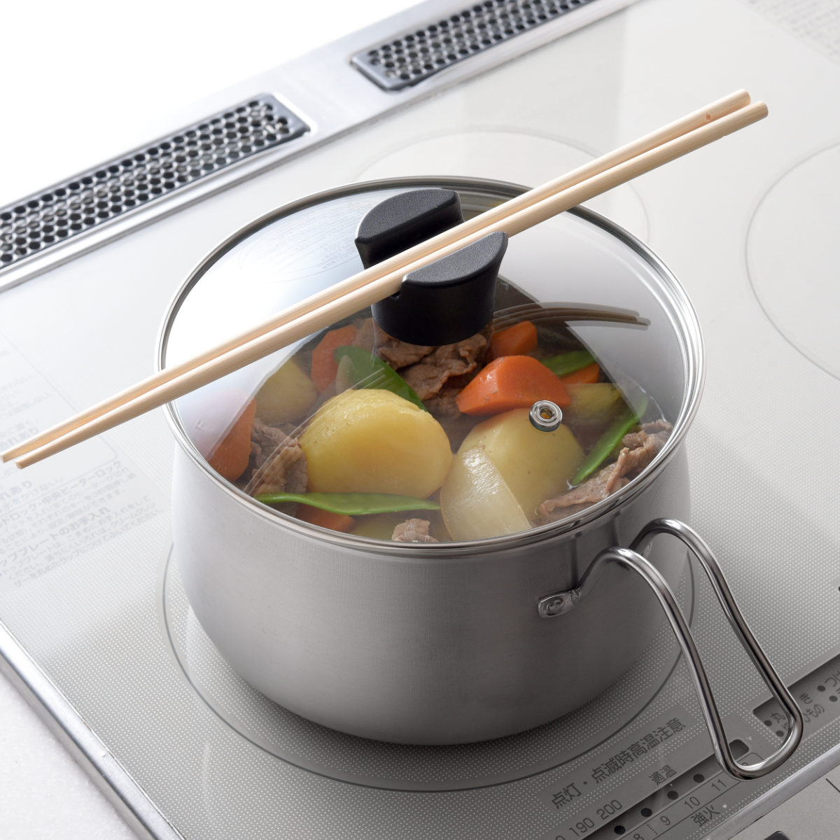 マルチポット 18cm IH対応 ステンレス製 逸品物創 ( ガス火対応 片手鍋 天ぷら鍋 片口鍋 ガラス蓋 ソースパン オール熱源対応 燕三条 2.9L 18センチ ステンレス鍋 片手なべ ケトル 揚げ鍋 万能 マルチ )