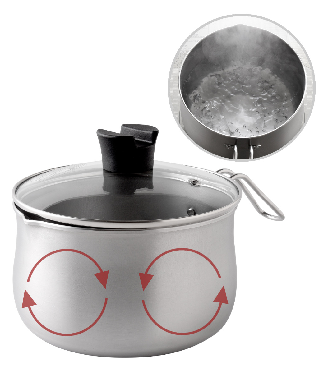 マルチポット 18cm IH対応 ステンレス製 逸品物創 ( ガス火対応 片手鍋 天ぷら鍋 片口鍋 ガラス蓋 ソースパン オール熱源対応 燕三条 2.9L 18センチ ステンレス鍋 片手なべ ケトル 揚げ鍋 万能 マルチ )