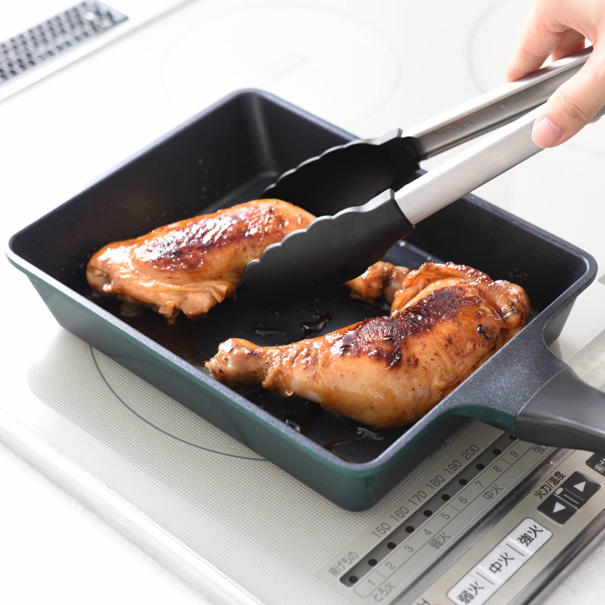 フライパン 角型 17×21cm スーパーベルフィーナプレミアム 角型マルチパン ガラス蓋付き ( 卵焼き器 IH対応 ガス火対応 玉子焼きフライパン 軽い エッグパン 玉子焼き器 玉子焼き 蓋付き 朝食 弁当 アルミ製 軽量 )