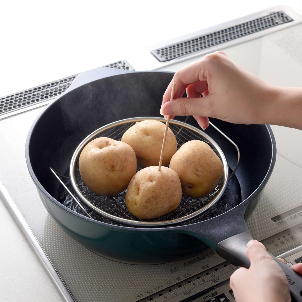 蒸し網用スタンド 19cm用 22cm用 逸品物創 ステンレス製 日本製 ( 蒸し器 スタンド 食洗機対応 調理器具 蒸し料理 スチーマー ざる用 ザル用 燕三条 調理用品 )