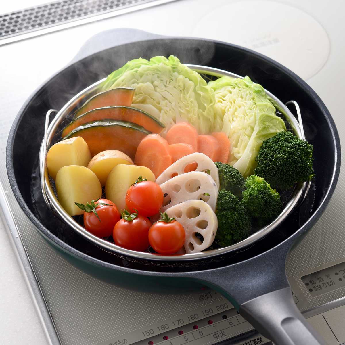 蒸し網用スタンド 19cm用 22cm用 逸品物創 ステンレス製 日本製 ( 蒸し器 スタンド 食洗機対応 調理器具 蒸し料理 スチーマー ざる用 ザル用 燕三条 調理用品 )