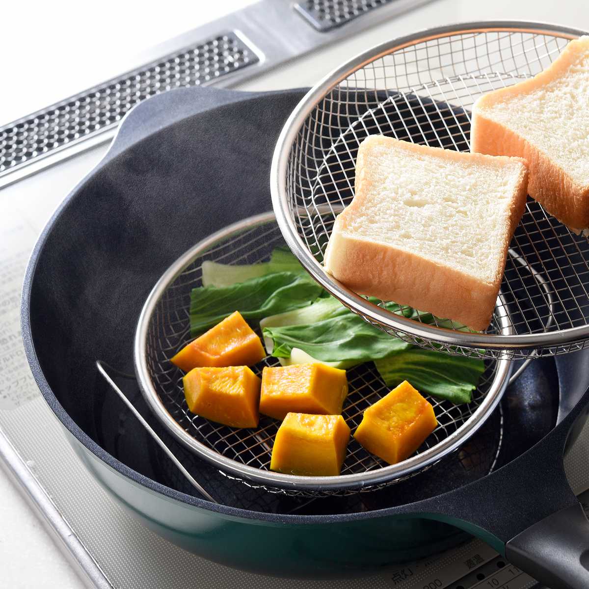 蒸し網用スタンド 19cm用 22cm用 逸品物創 ステンレス製 日本製 ( 蒸し器 スタンド 食洗機対応 調理器具 蒸し料理 スチーマー ざる用 ザル用 燕三条 調理用品 )