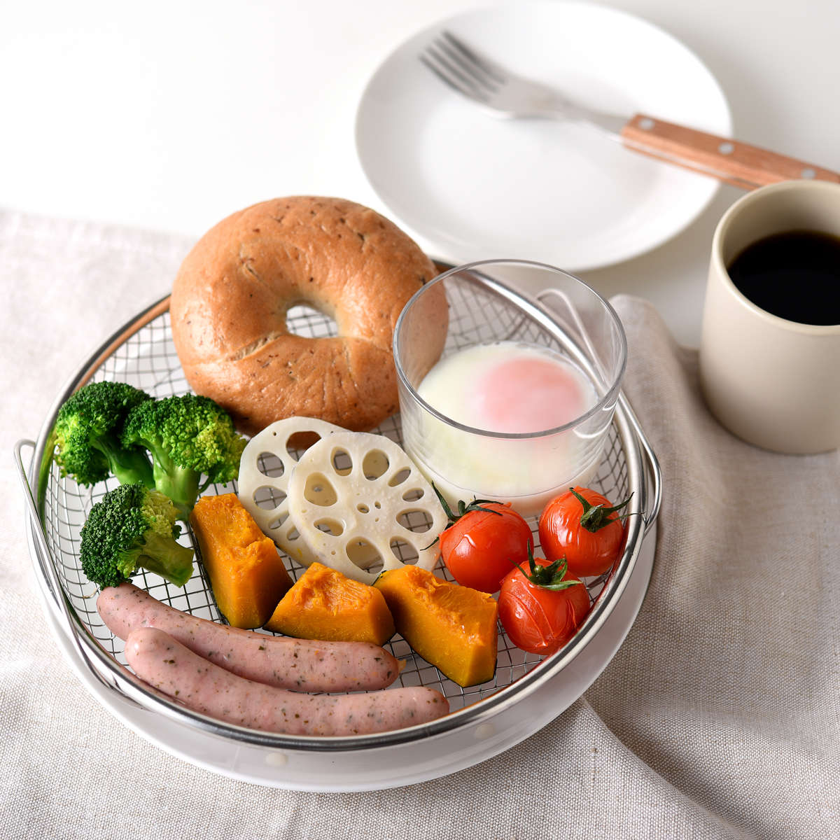 蒸し網用スタンド 19cm用 22cm用 逸品物創 ステンレス製 日本製 ( 蒸し器 スタンド 食洗機対応 調理器具 蒸し料理 スチーマー ざる用 ザル用 燕三条 調理用品 )