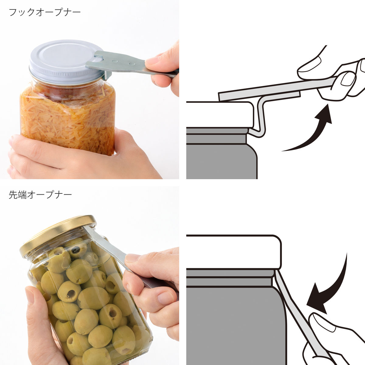 オープナー 逸品物創 これでらくーにあく瓶蓋オープナー 日本製 ( 瓶オープナー 瓶開け 瓶蓋開け ビン開け ビン蓋開け ふた開け びん開け 開栓 便利グッズ 便利小物 キッチンツール マルチ 万能 )