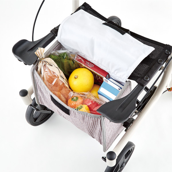 歩行車 ショッピングターン コンパクト 折りたたみ 高さ調整 ( 高さ8段階 バッグ付き 保冷バッグ 収納 バスケットホルダー お買い物 安心 安定 福祉 介護 歩行訓練 転倒予防 疲労軽減 歩行サポート 歩行補助 外出 )