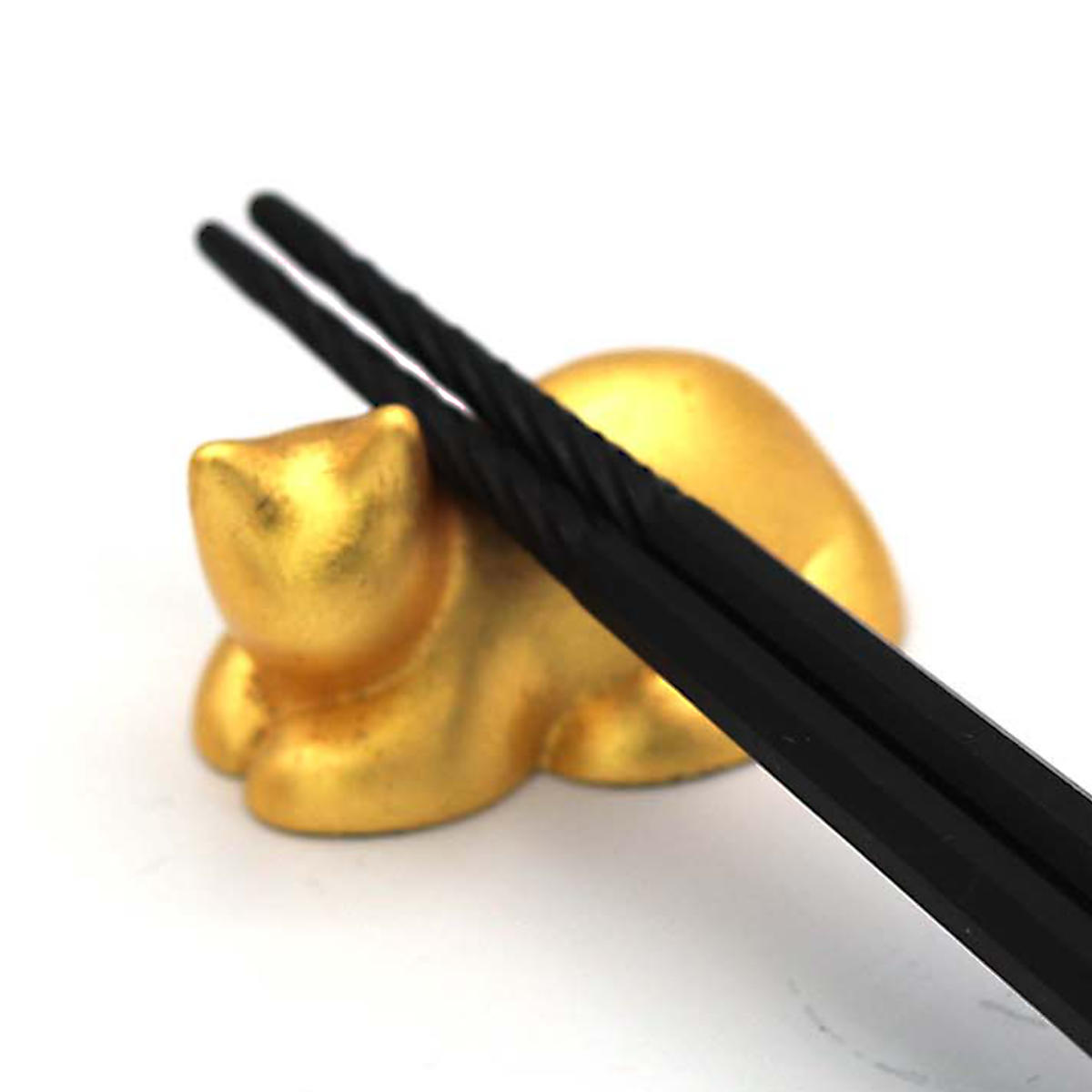 箸置き 金箔 ネコ ( 陶器 お箸 箸 置き お箸置き 箸おき ねこ 猫 かわいい おしゃれ 日本製 ) 【ふせ】 ふせ