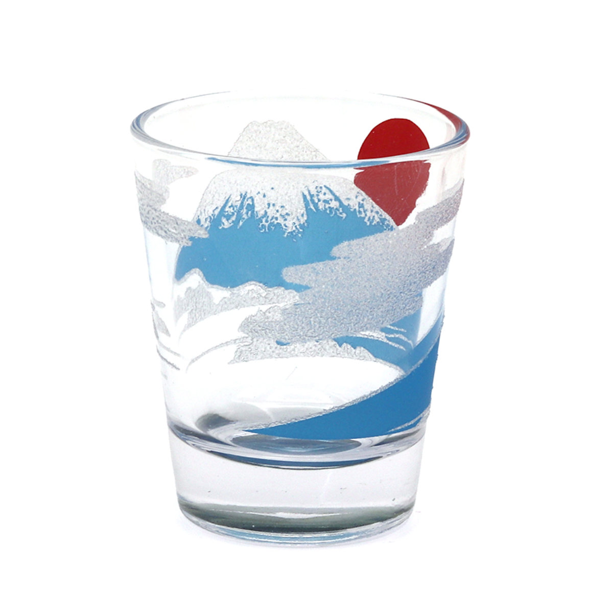 ショットグラス 65ml きらめく日本のショットグラス ( ガラス グラス コップ 酒器 お酒 酒 和モダン 和風 富士山 ユニーク ) 【金富士】 金富士