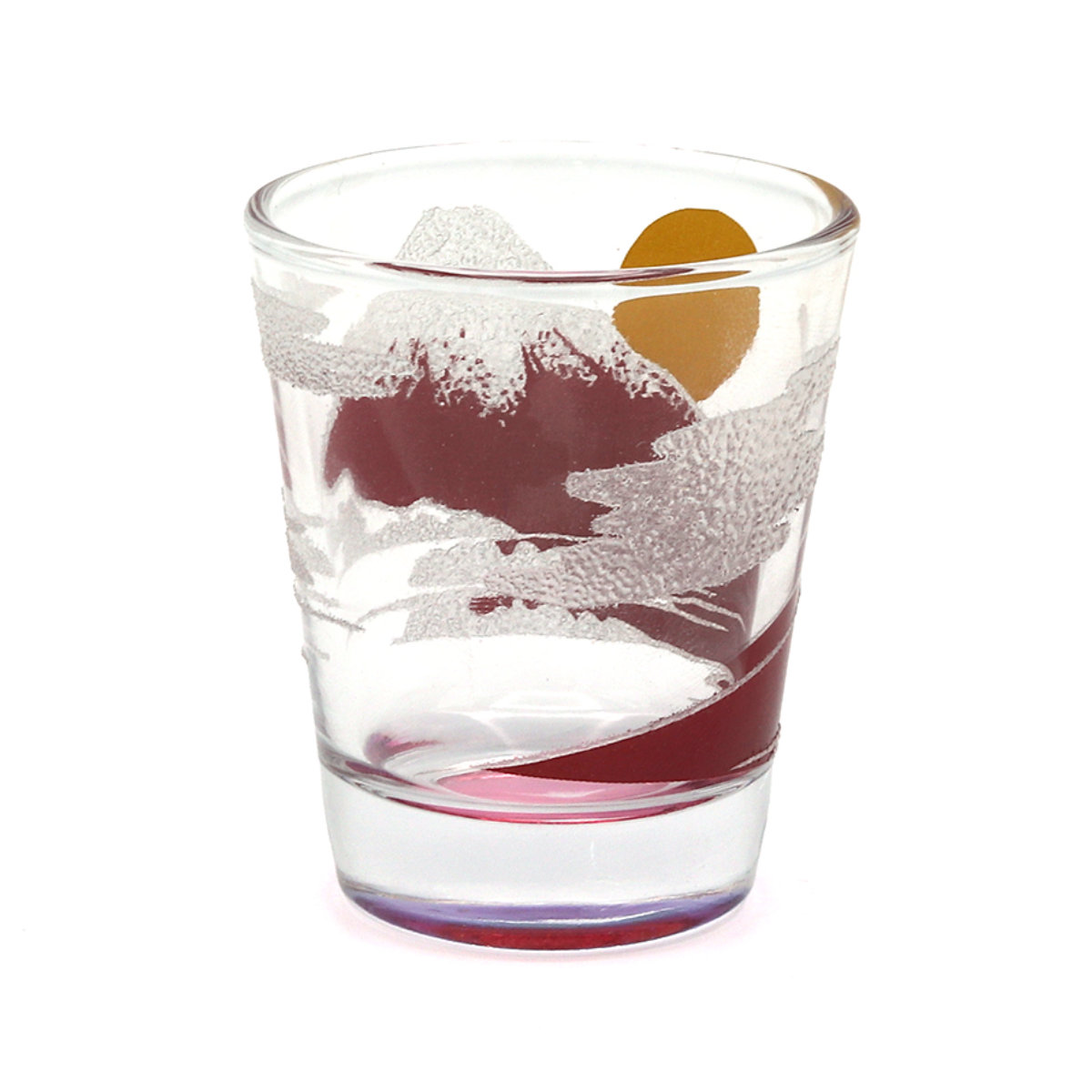 ショットグラス 65ml きらめく日本のショットグラス 2個入 ( ガラス グラス コップ 酒器 お酒 酒 ペアグラス ペア 和モダン 和風 富士山 ユニーク ) 【青金富士セット】 青金富士セット