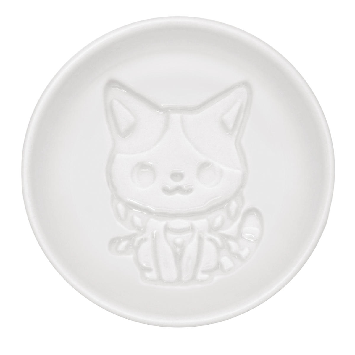 かぶきにゃんたろう 醤油皿 ( 皿 小皿 猫 ねこ ネコ しょうゆ 醬油 しょうゆ皿 かわいい キャラクター ) 【ふりむき】 ふりむき