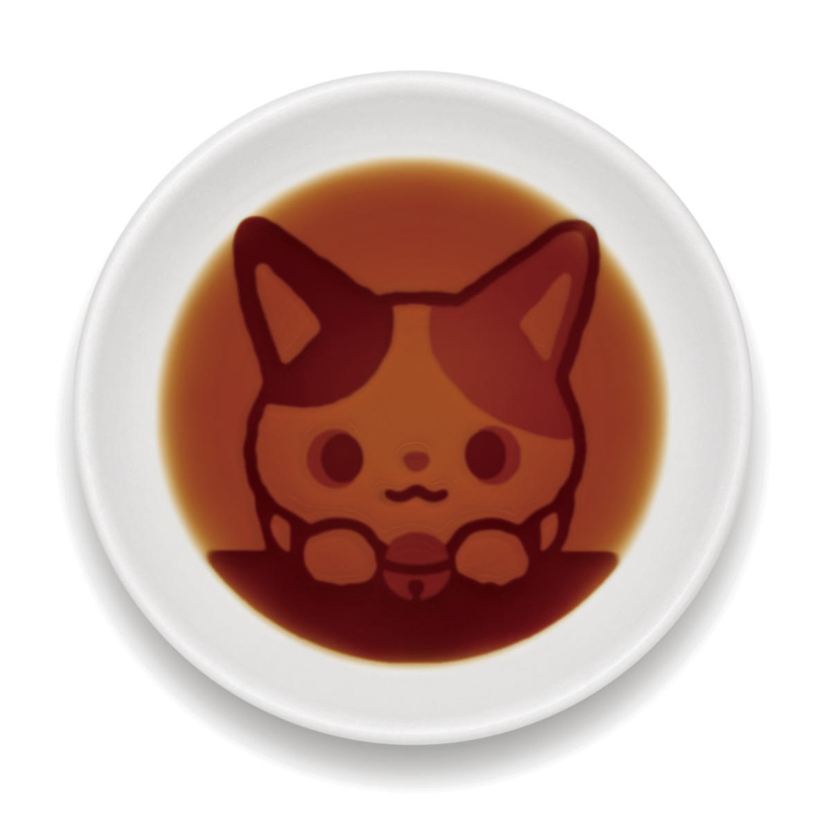 かぶきにゃんたろう 醤油皿 ( 皿 小皿 猫 ねこ ネコ しょうゆ 醬油 しょうゆ皿 かわいい キャラクター ) 【ふりむき】 ふりむき