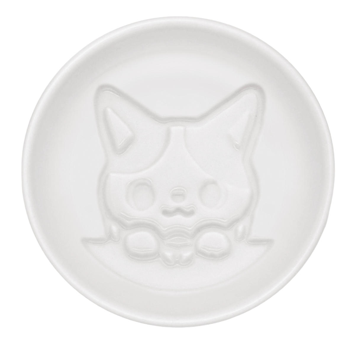 かぶきにゃんたろう 醤油皿 ( 皿 小皿 猫 ねこ ネコ しょうゆ 醬油 しょうゆ皿 かわいい キャラクター ) 【ふりむき】 ふりむき