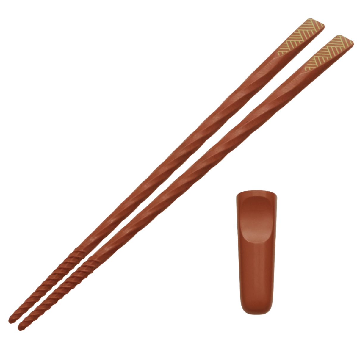 箸 すべらせん箸 雅 ( お箸 箸ケース付き 21cm 滑りにくい すべりにくい おしゃれ シンプル 和モダン ) 【若緑】 若緑