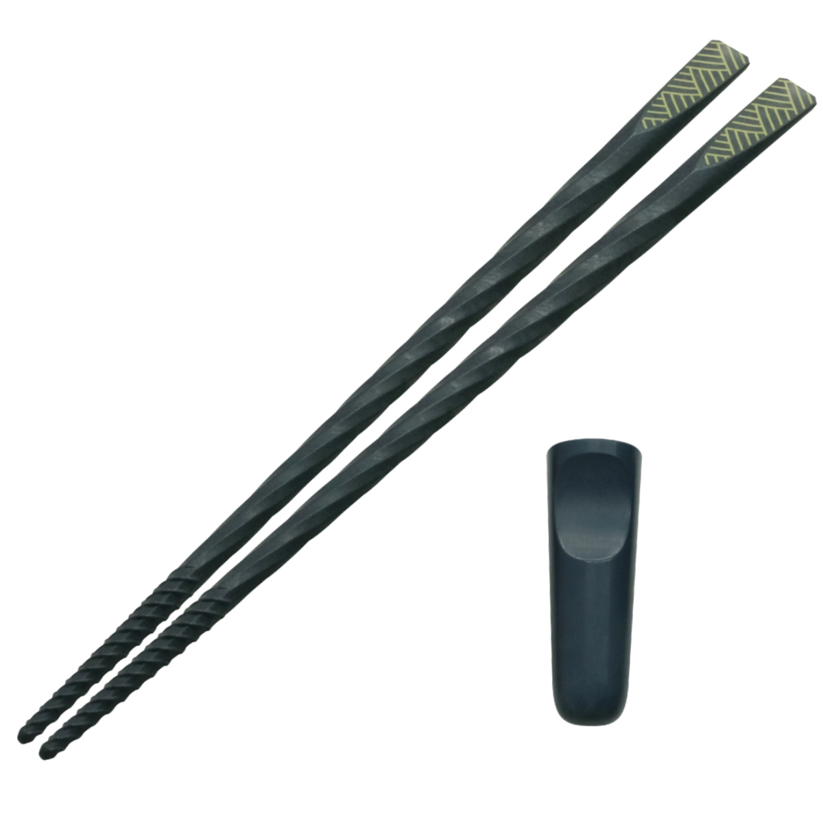 箸 すべらせん箸 雅 ( お箸 箸ケース付き 21cm 滑りにくい すべりにくい おしゃれ シンプル 和モダン ) 【若緑】 若緑