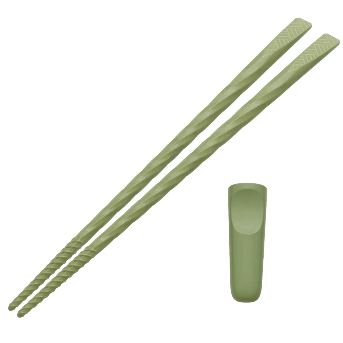 箸 すべらせん箸 雅 ( お箸 箸ケース付き 21cm 滑りにくい すべりにくい おしゃれ シンプル 和モダン ) 【若緑】 若緑