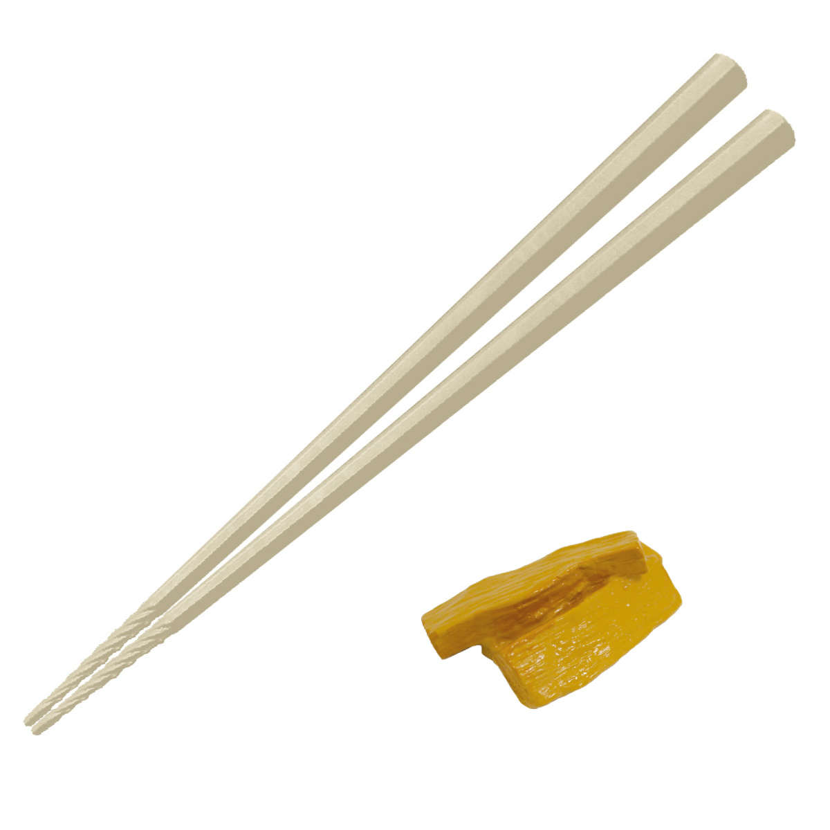 箸 すべらせん箸 上 箸置きセット ( お箸 箸置き 箸おき 21cm 滑りにくい すべりにくい 日本製 おしゃれ かわいい おもしろ ユニーク ) 【メンマ】 メンマ