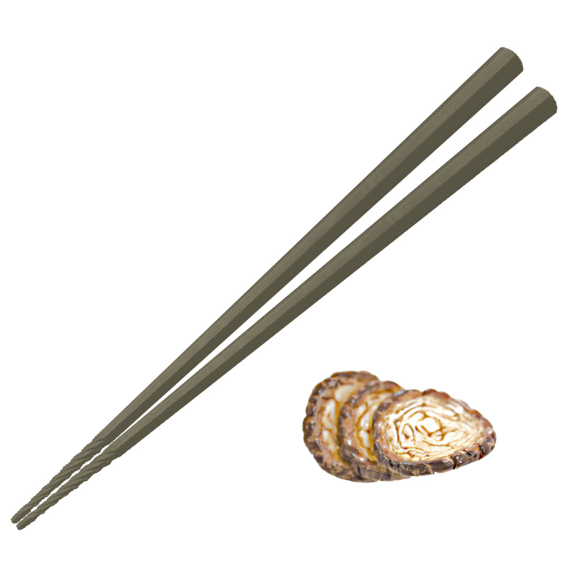 箸 すべらせん箸 上 箸置きセット ( お箸 箸置き 箸おき 21cm 滑りにくい すべりにくい 日本製 おしゃれ かわいい おもしろ ユニーク ) 【メンマ】 メンマ