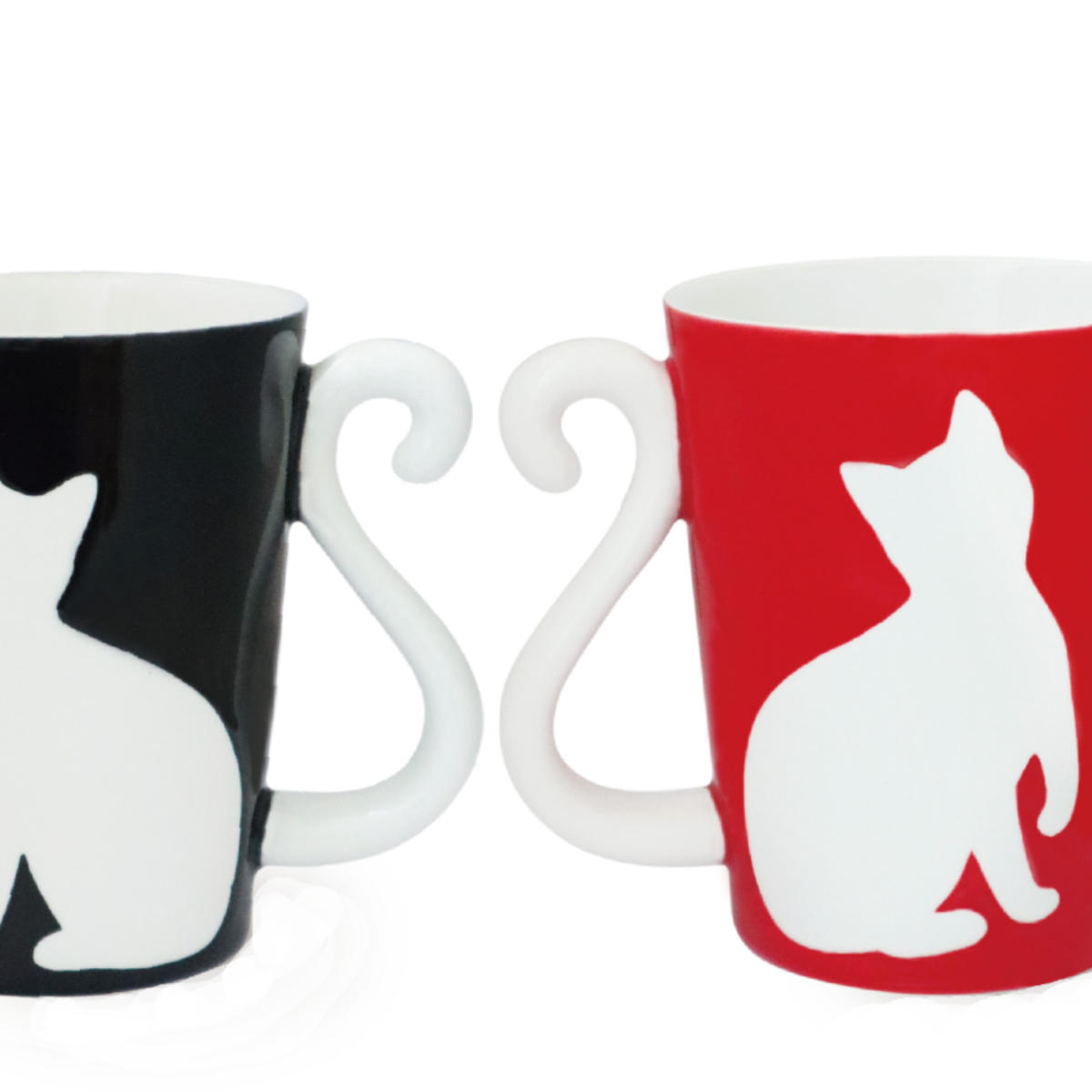 マグカップ 300ml ツインマグ リペル ペア ( 電子レンジ対応 食洗機対応 磁器 マグ コップ マグコップ 猫 ネコ ねこ ペアマグ ペアセット ペアコップ かわいい )
