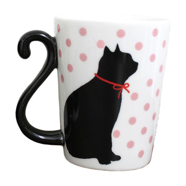 マグカップ 300ml ツインマグ ( 電子レンジ対応 食洗機対応 磁器 マグ コップ マグコップ 猫 ネコ ねこ ペア ペアマグ ペアセット ペアコップ かわいい )