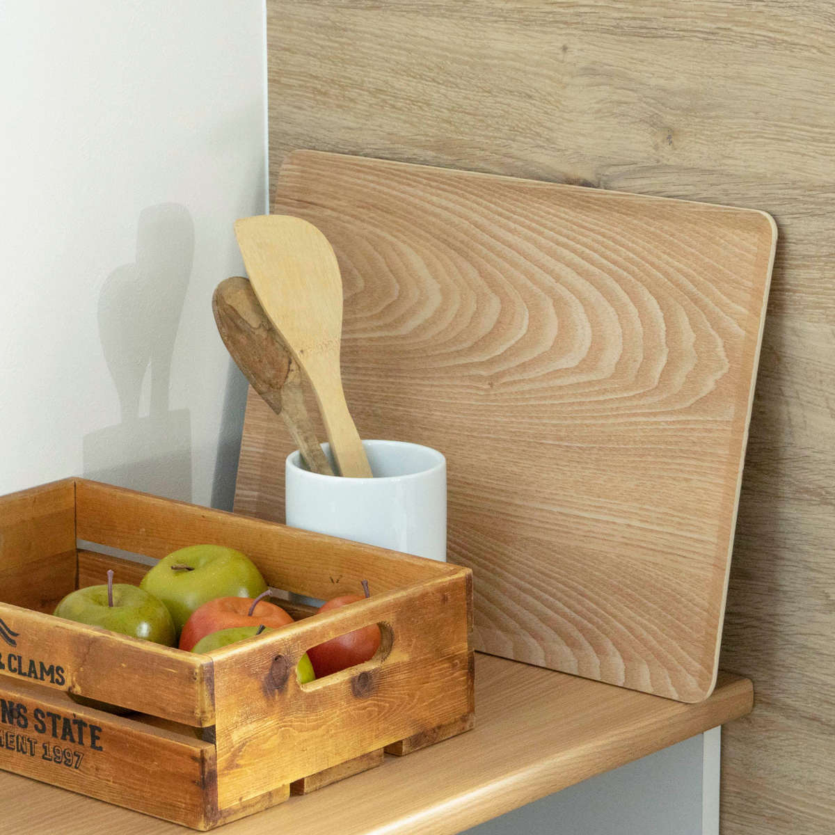 トレー 木製トレー ノンスリップ L 40×30cm ( キッチントレー キッチン トレイ キッチントレイ 木製 天然木 お盆 おしゃれ 北欧 北欧風 シンプル ナチュラル 配膳 滑りにくい ランチトレー ) 【ナチュラル】 ナチュラル