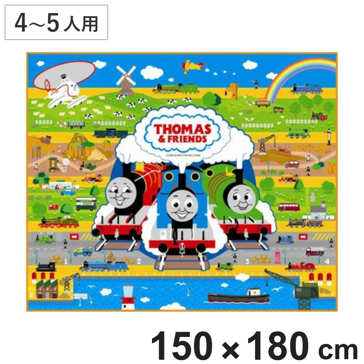 レジャーシート LL きかんしゃトーマス 子供用 キャラクター ( ピクニックシート レジャーマット 機関車トーマス トーマス ピクニックマット 子供用レジャーシート 敷物 運動会 遠足 行楽 キャンプ アウトドア )