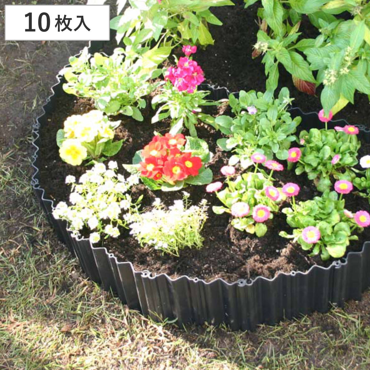 ガーデニング 土ストッパー 10枚入 ( 家庭菜園 花壇 土留め 仕切り 畑 園芸 )