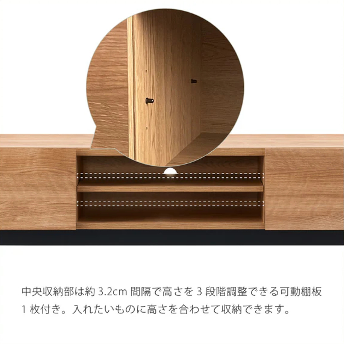 テレビ台 幅152cm 65V型対応 シンプル ( テレビボード TV台 TVボード テレビラック テレビ 収納 リビング収納 ライトブラウン 木目調ロータイプ スライドレール 引出し )