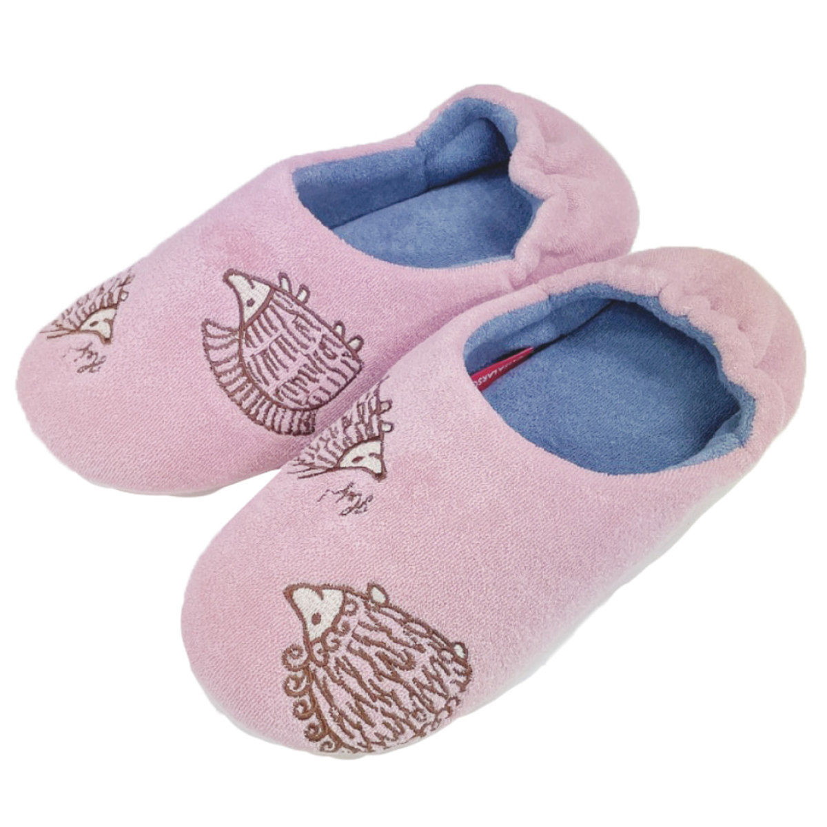 スリッパ リサ・ラーソン はりねずみルームシューズ 約23.0cm ( 洗える 室内 レディース リサラーソン ハリネズミ 雑貨 パイル 綿 かかとあり ルームスリッパ インテリア雑貨 自宅 室内用 静音 北欧 オールシーズン ) 【ピンク】 ピンク