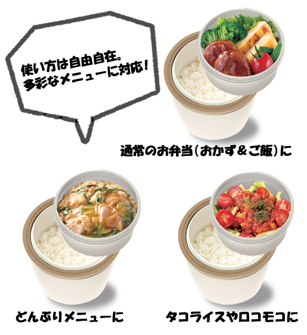 Lohaco ランチジャー 保温 弁当箱 ランタス カフェ丼ランチ どんぶり 500ml アイボリー お弁当箱 ランチボックス 丼 麺 弁当 保温弁当箱 食洗機対応 電子レンジ対応 真空断熱構造 ステンレス コンパクトサイズ 保温ランチボックス 保温スープジャー ランチ