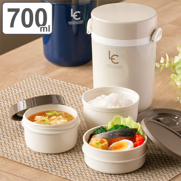 Dショッピング 弁当箱 保温 700ml ランタス カフェ丼 縦型 保温弁当箱 保冷 お弁当箱 丼 食洗機対応 レンジ対応 食洗機ok レンジok 3段 三段 弁当 丼ぶり 大容量 真空断熱構造 ステンレス 保温ランチボックス ライトアイボリー カテゴリ 弁当箱の販売