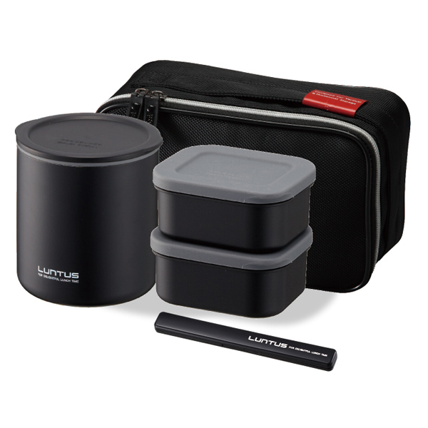 保温弁当箱 ランチジャー ステンレス製 男性用 ランタス タテ・ヨコ 専用バッグ付 820ml ( お弁当箱 保温 大容量 男性 ポーチ付 メンズ ランチボックス 箸付き 縦型 横型 )