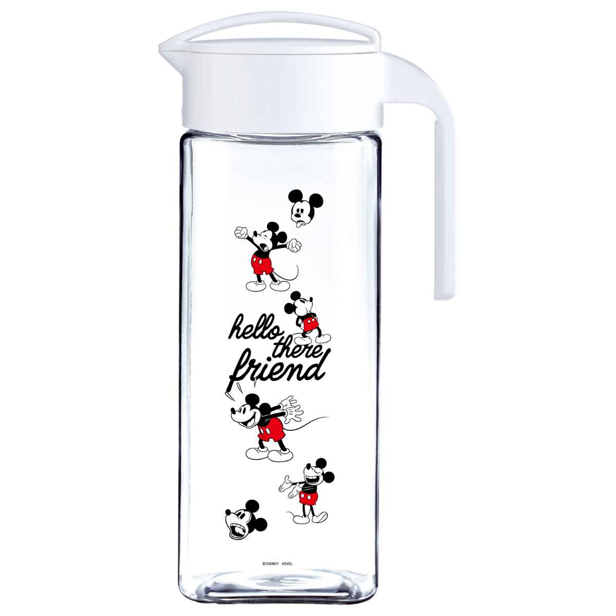 冷水筒 ピッチャー 2.1L 横置き 縦置き ドリンクビオ プラスチック ( 麦茶ポット 水差し 冷水ポット 大容量 キャラクター キャラ ミッキーマウス ミッキー プラスチック製 縦 横 熱湯OK 麦茶 水 お茶軽い 割れにくい おしゃれ )