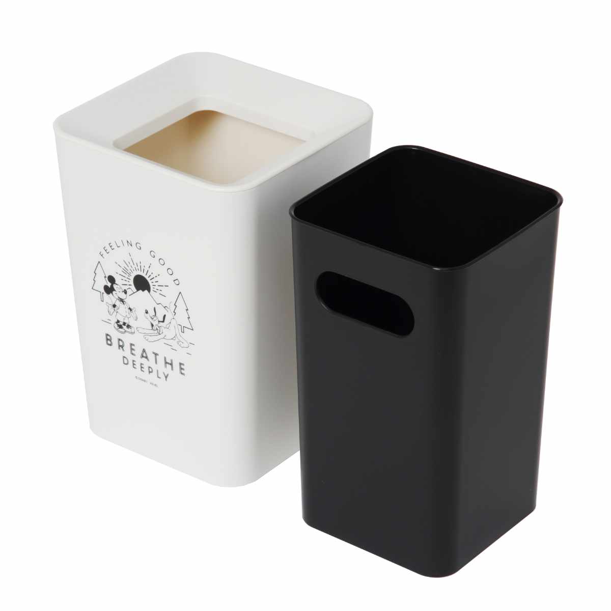 ゴミ箱 2L ルクレール ミッキーマウス ミニ角型 ( ごみ箱 2リットル Mickey 卓上 袋 見えない くず入れ 2重構造 小さい リビング シンプル Disney ミッキー ダストボックス 四角 二重 )