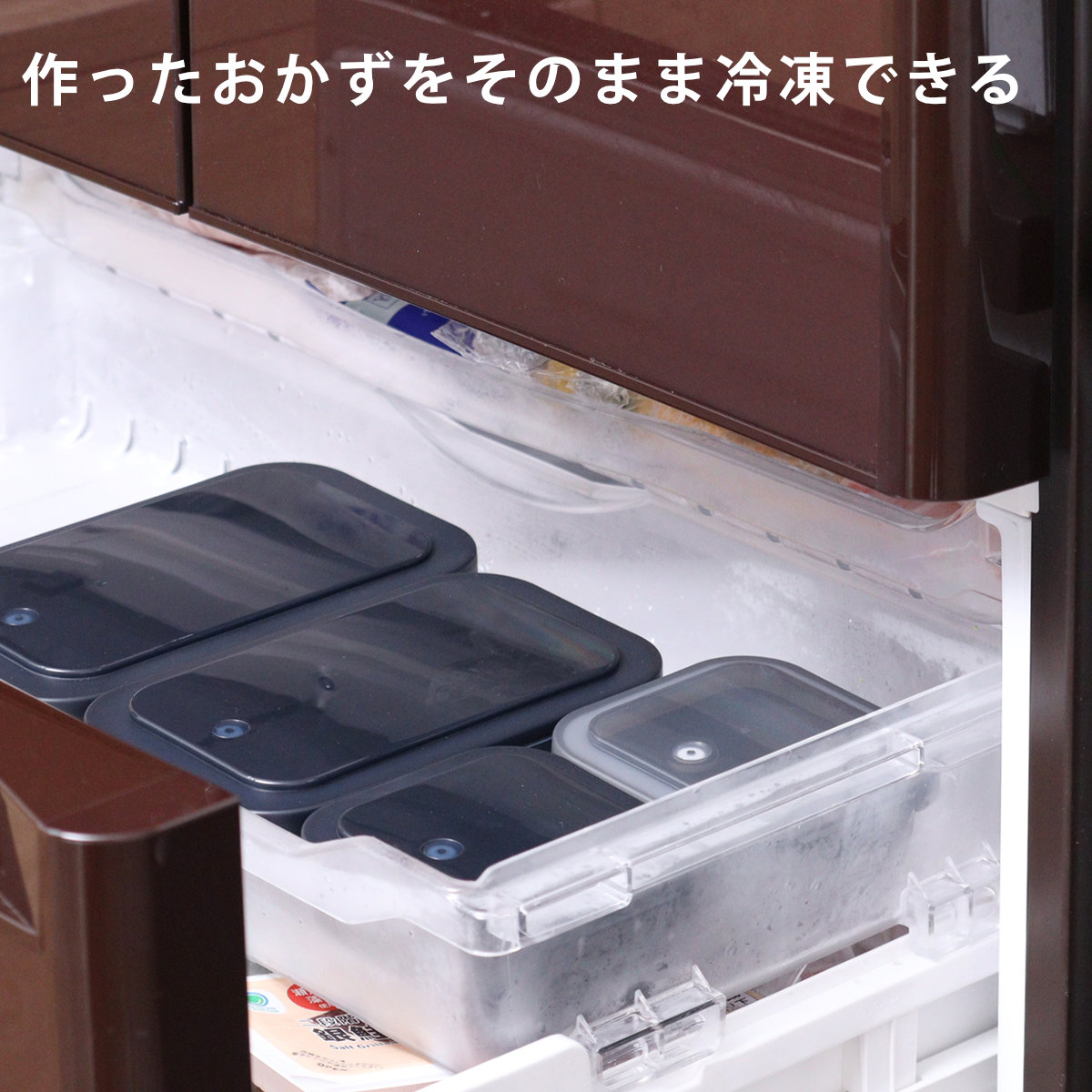 弁当箱 280ml ランタス 1段 パッキン一体型 ( デザートケース フルーツケース ランチボックス 抗菌加工 レンジ対応 食洗機対応 冷凍 レンジOK 食洗機OK お弁当 弁当 二段 仕切り付き 自動エア弁 4点ロック 大人 パッキン一体 ) 【アッシュグレー】 アッシュグレー