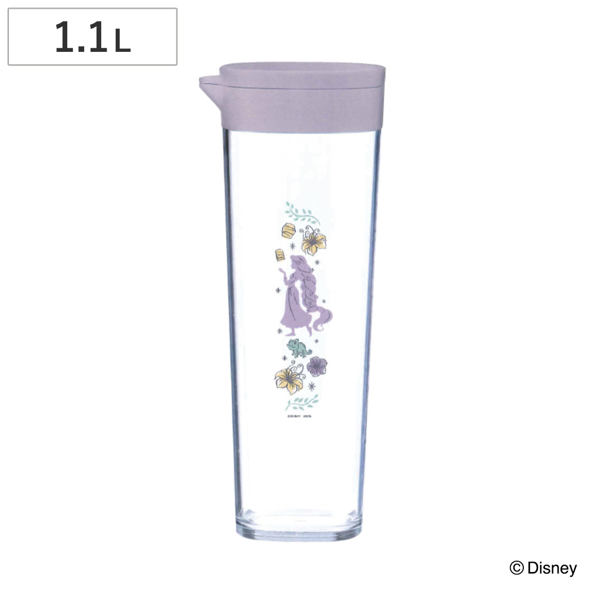 ピッチャー 1.1L ドリンク・ビオ 塔の上のラプンツェル ( 横置き 熱湯OK ディズニー ラプンツェル プリンセス 冷水筒 麦茶ポット 水差し かわいい キャラクター 水さし 冷水ポット 広口 麦茶 耐熱 )