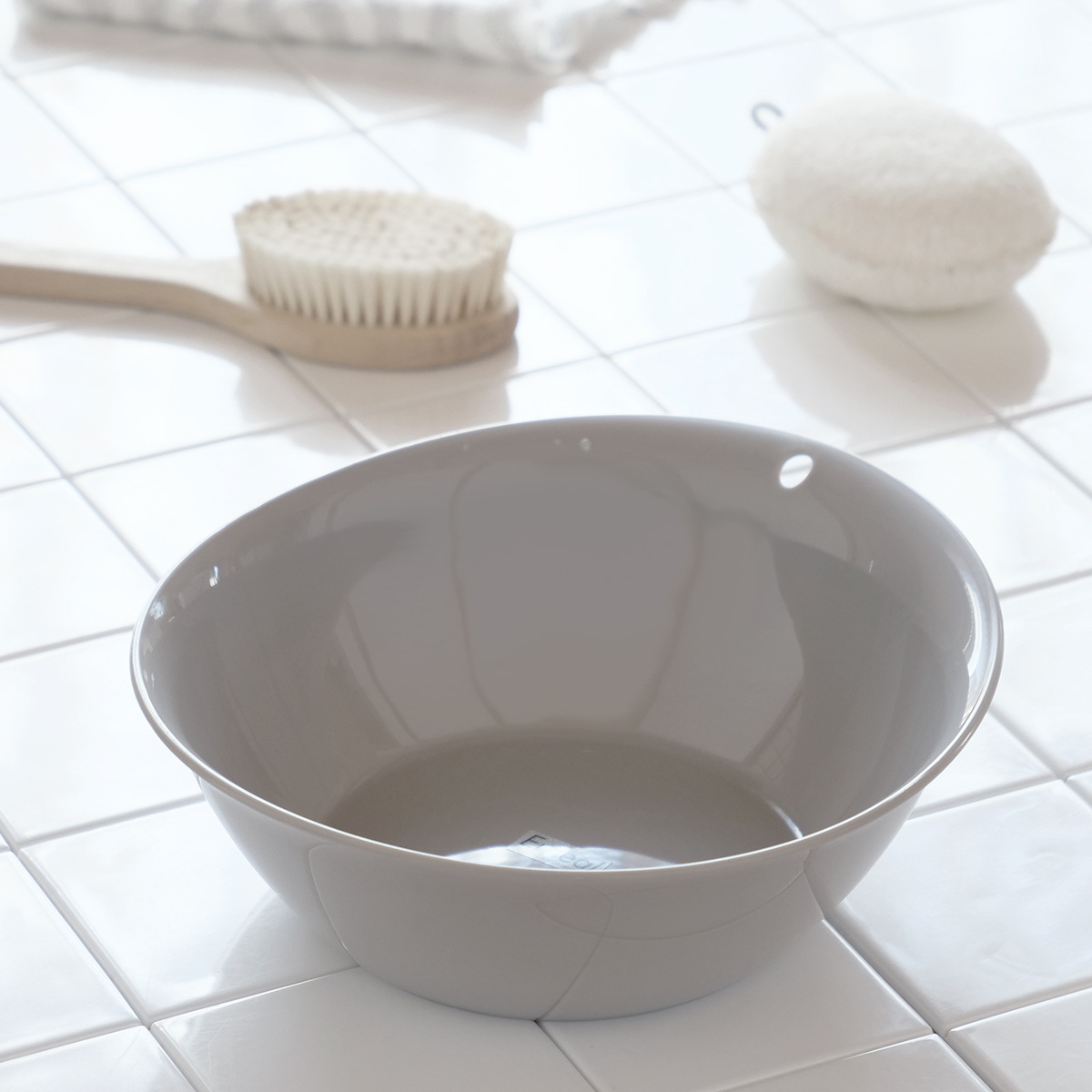 洗面器 湯桶 Emeal エミール ( 風呂おけ 湯おけ 入浴 抗菌 お風呂 Ag抗菌加工 風呂桶 バスグッズ ブルー グレー ホワイト おしゃれ ) 【グレー】 グレー