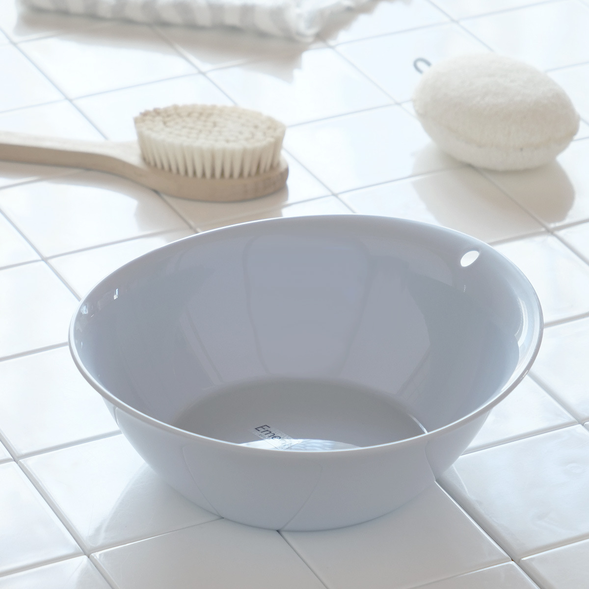 洗面器 湯桶 Emeal エミール ( 風呂おけ 湯おけ 入浴 抗菌 お風呂 Ag抗菌加工 風呂桶 バスグッズ ブルー グレー ホワイト おしゃれ ) 【グレー】 グレー