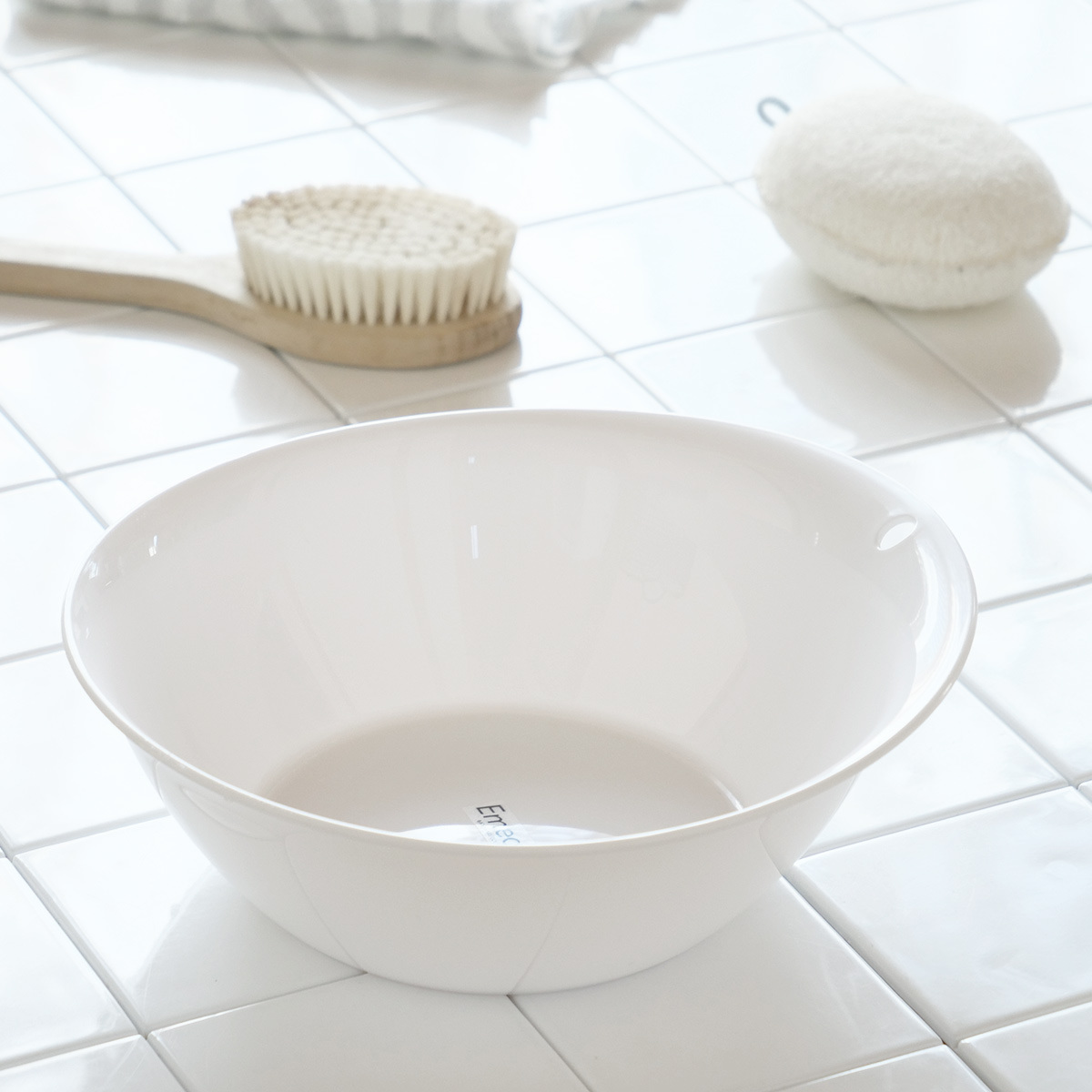 洗面器 湯桶 Emeal エミール ( 風呂おけ 湯おけ 入浴 抗菌 お風呂 Ag抗菌加工 風呂桶 バスグッズ ブルー グレー ホワイト おしゃれ ) 【グレー】 グレー