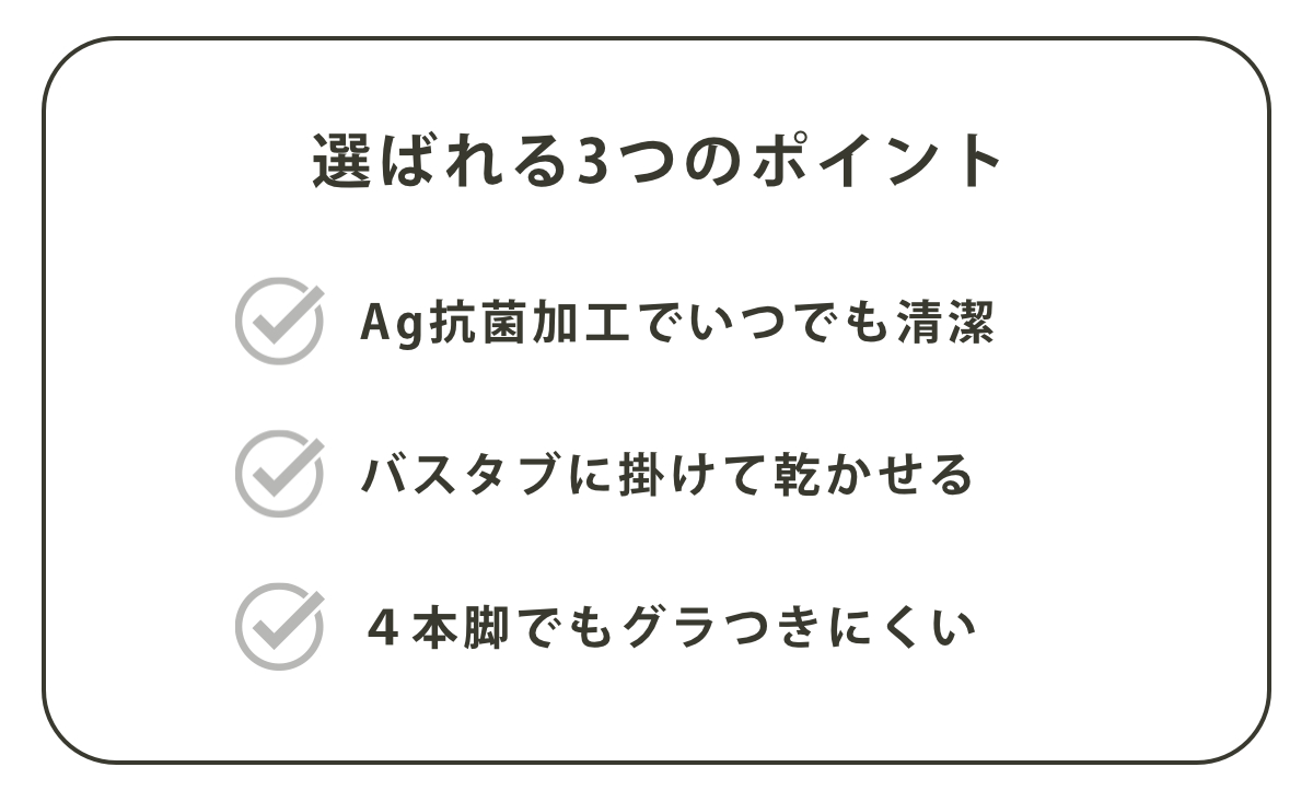 風呂椅子 座面高さ30cm Emeal エミール 日本製 ( 風呂 椅子 風呂いす お風呂 腰かけ イス 座面高30 入浴 抗菌 Ag抗菌加工 滑り止め バスチェア バスグッズ ブルー グレー ホワイト おしゃれ ) 【ホワイト】 ホワイト