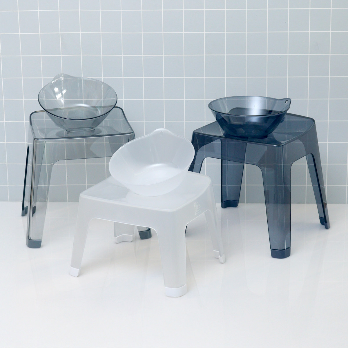 風呂椅子 レリッシュ 高さ25cm 日本製 ( 風呂イス 風呂いす バスチェア 25cm クリア 透明 お風呂 椅子 イス 高級感 おしゃれ 風呂 いす 腰掛け 浴室 入浴 すべり止め 丈夫 バスグッズ 無地 ) 【クリア】 クリア