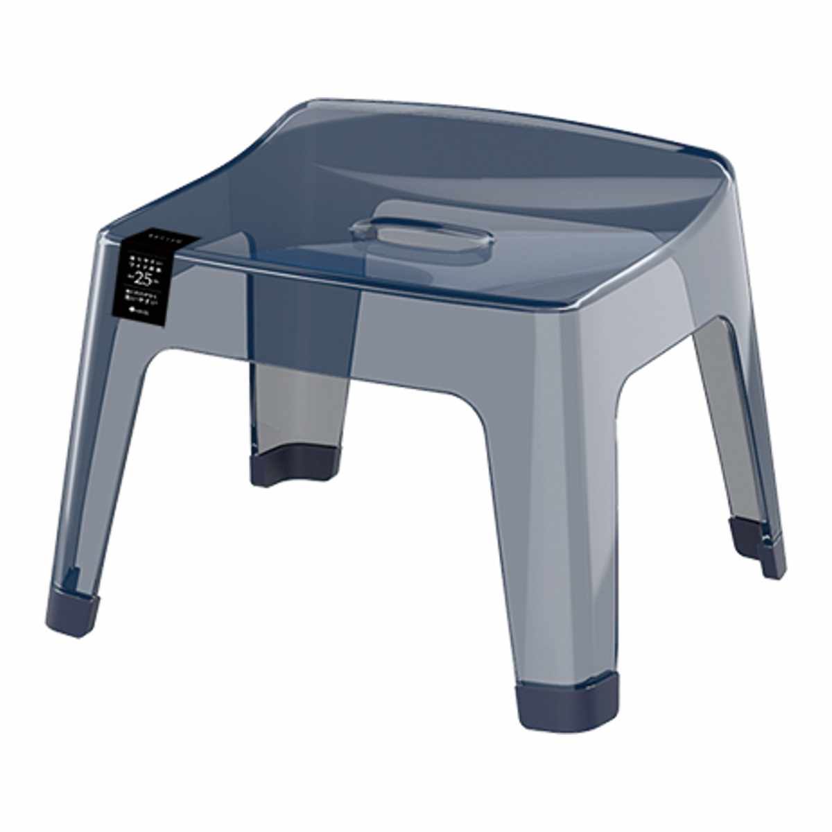 風呂椅子 レリッシュ 高さ25cm 日本製 ( 風呂イス 風呂いす バスチェア 25cm クリア 透明 お風呂 椅子 イス 高級感 おしゃれ 風呂 いす 腰掛け 浴室 入浴 すべり止め 丈夫 バスグッズ 無地 ) 【クリア】 クリア